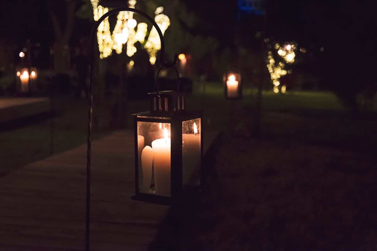 A Lantern Lighting a Walkway | Wedding Packages
